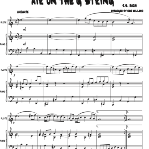 Air On The G String (from Orchestral Suite No. 3) for Flute and Piano
