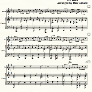 Jesu, Joy of Man's Desiring arrangement for flute and piano